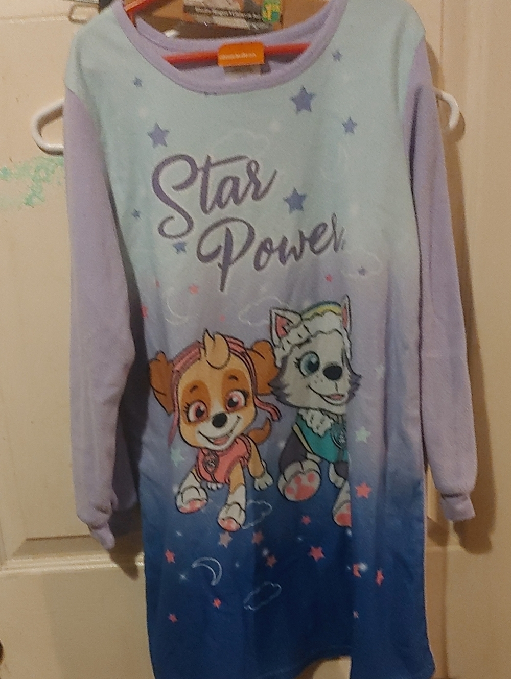Nickelodeon Girls Blue and Lavender Star Power Nightgown